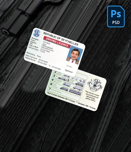 Seychelles driving license PSD